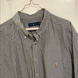 Ralph Lauren Black and White Checkered Men's Shirt